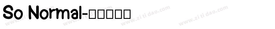 So Normal字体转换